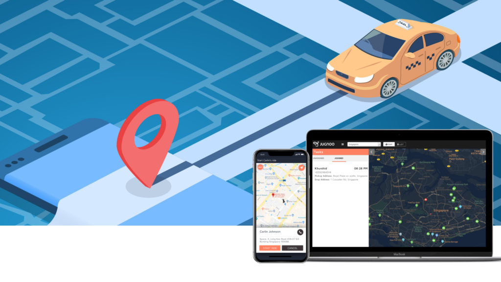 Understanding the working of taxi app development by Jugnoo